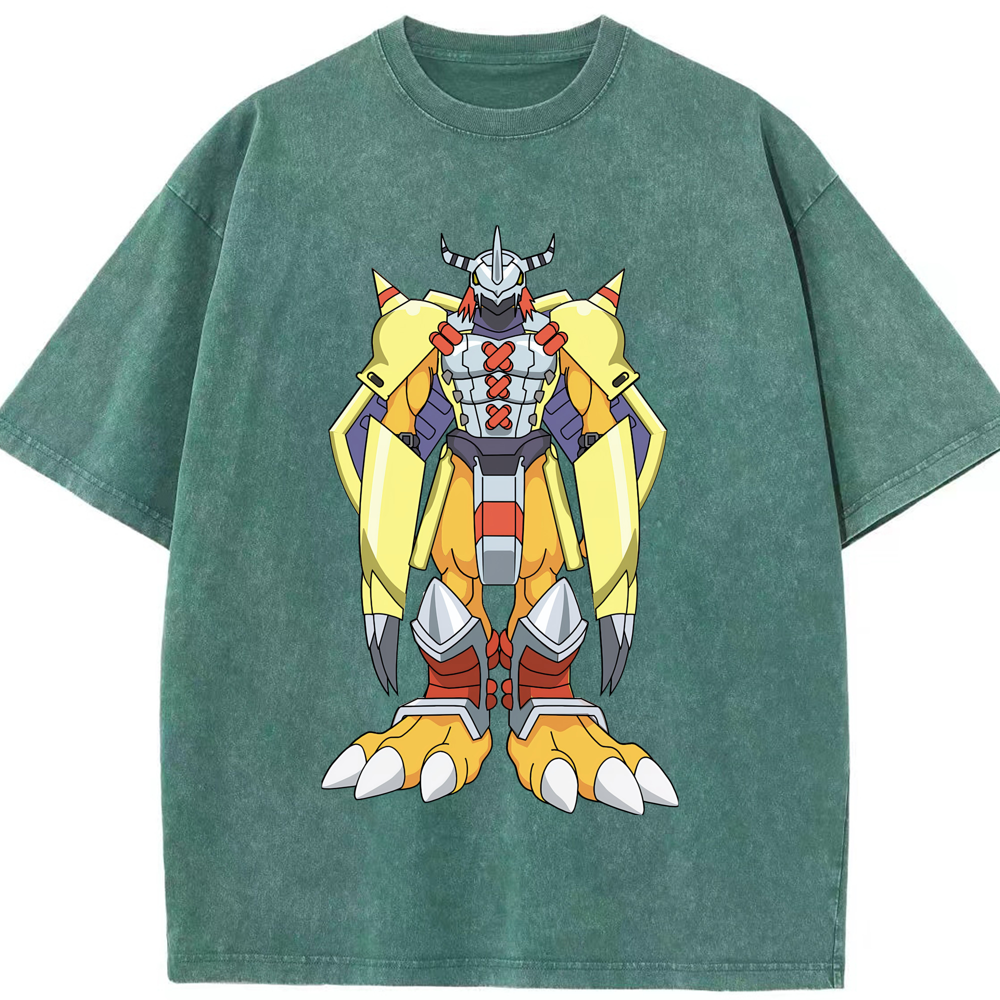 （画像用） Digimon デジタルモンスター/デジモン 綿100% ヴィンテージ風 半袖Tシャツ（フロントプリント）